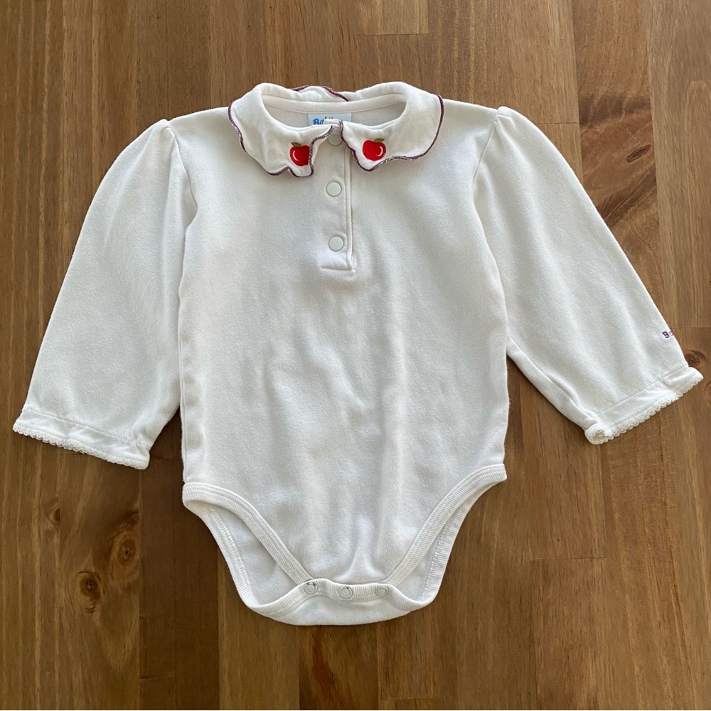 Vintage Baby B’gosh Long Sleeve Apple Bodysuit Size 18 Months 🍎